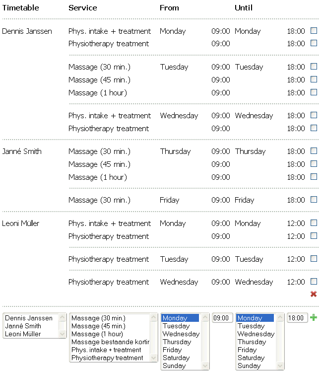 appointment scheduling: appointments