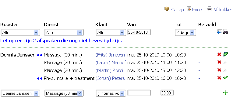 Online agenda planning software: personeelsplanning, reserveringssysteem, afspraken planner