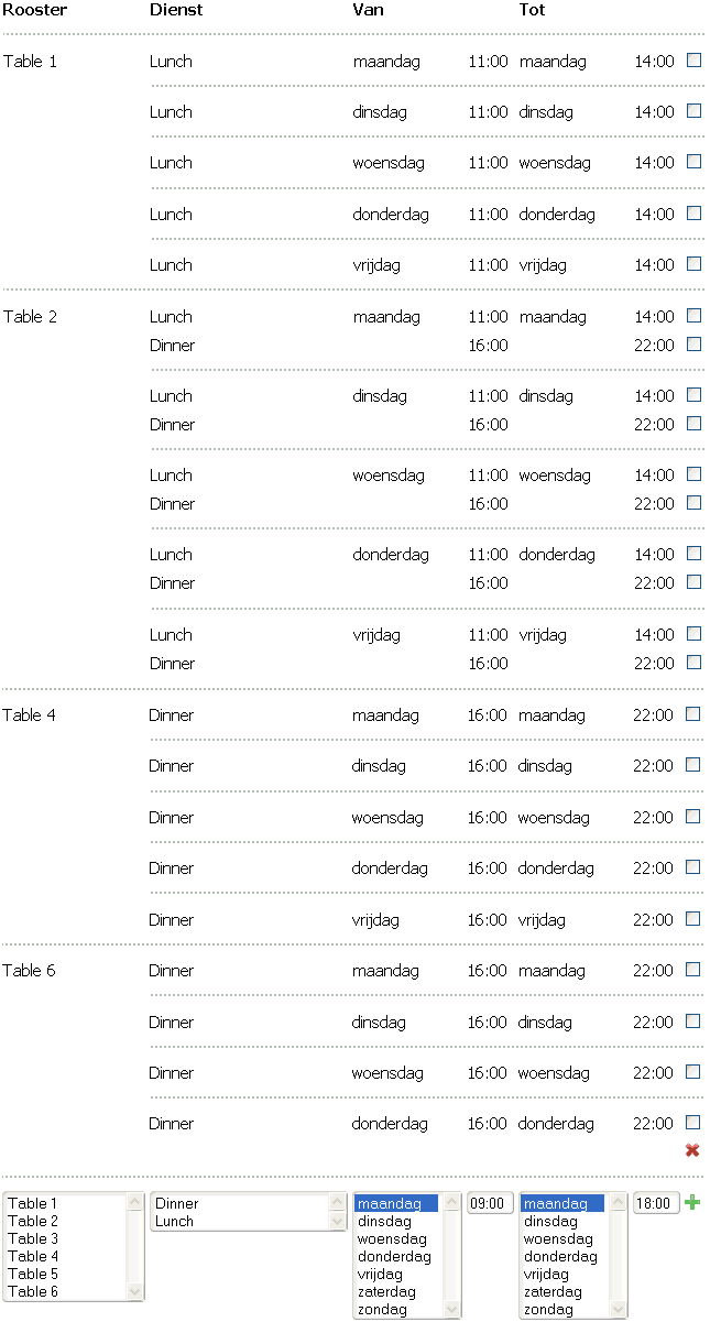 reserveringssysteem en afspraak plannen: reserveringen