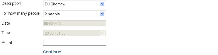 logiciel de réservation: réservations